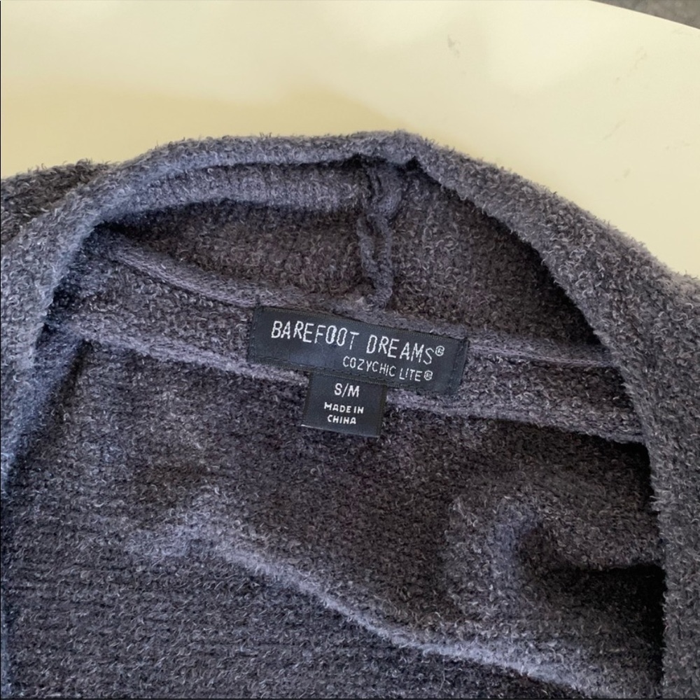 Barefoot Dreams Cozychic Lite Island Wrap Cardigan Pacific Blue Small Medium - Picture 4 of 8
